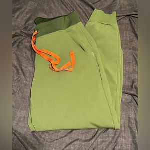 Limited Edition Figs Zamora Joggers Small Petite Dark Olive Bottoms only